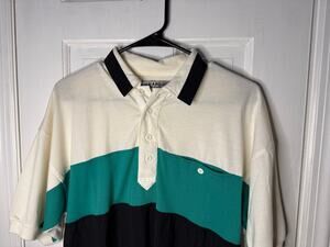 Vintage Hukapoo Color Block Polo Size Medium(80's)